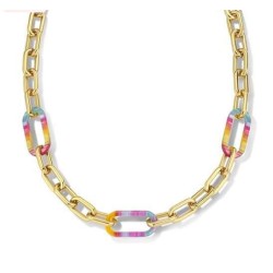 Victoria Gold Colored Colorful Necklace