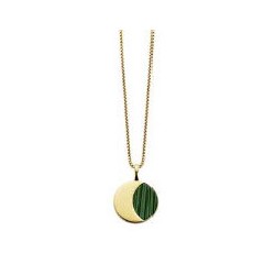 Victoria Gold-colored Green Pattern Necklace