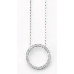 Collier Victoria en argent avec pierres blanches