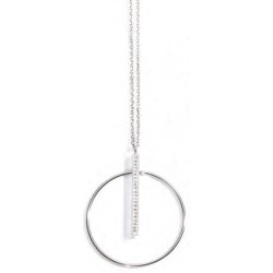 Victoria Silver-colored white stone necklace