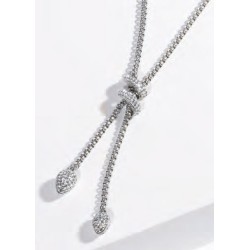 Victoria Silver-colored white stone necklace