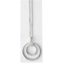 Victoria Silver Colored White Stone Necklace