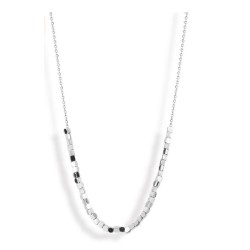 Victoria Silver-Colored Checkered Necklace