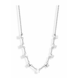 Victoria Square patterned necklace in silver color