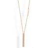 Victoria White Stone Rose Gold Colored Necklace