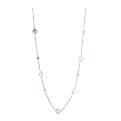 Victoria Rose gold color white patterned necklace