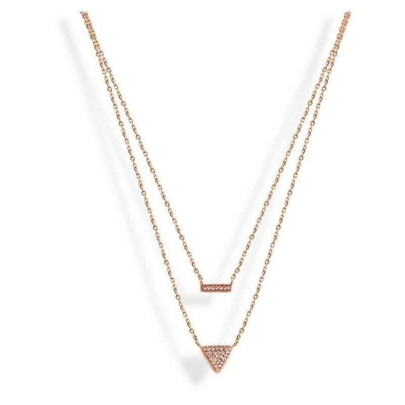 Victoria Rose gold pink stone necklace