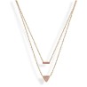 Victoria Rose gold pink stone necklace