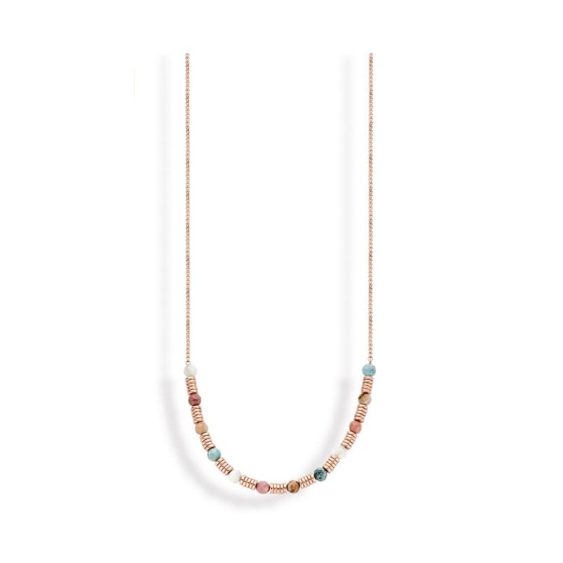 Victoria Rose gold colored bead necklace