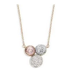 Collier Victoria en or rose avec pierre colorée