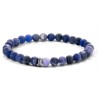 Bracelet extensible en perles bleues Victoria pour homme