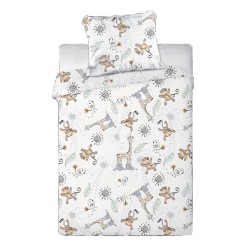 Animals children's bedding set 100x135cm, 40x60 cm II. class