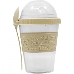 Food Container, Snack holder with lid and spoon 500 ml