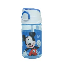 Bouteille en plastique bleue Disney Mickey avec crochet 350 ml