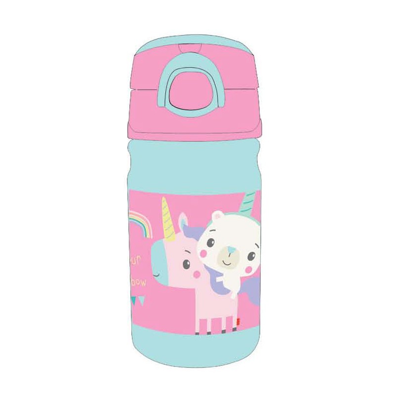 Bouteille en plastique avec crochet Fisher-Price Animals Unicorn 350 ml