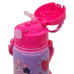 Bouteille en aluminium Peppa Pig avec crochet 600 ml