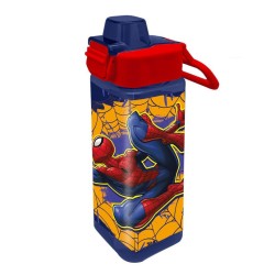 Bouteille carrée en plastique Spiderman Web-Slinger 500 ml