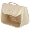 Sac cosmétique pour femmes organisateur de voyage sac de vacances spacieux pour hommes beige
