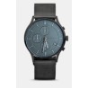 Victoria Men's black metal strap watch