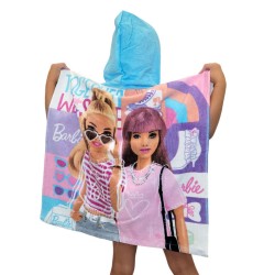 Serviette de plage Poncho Barbie Together 60x120 cm