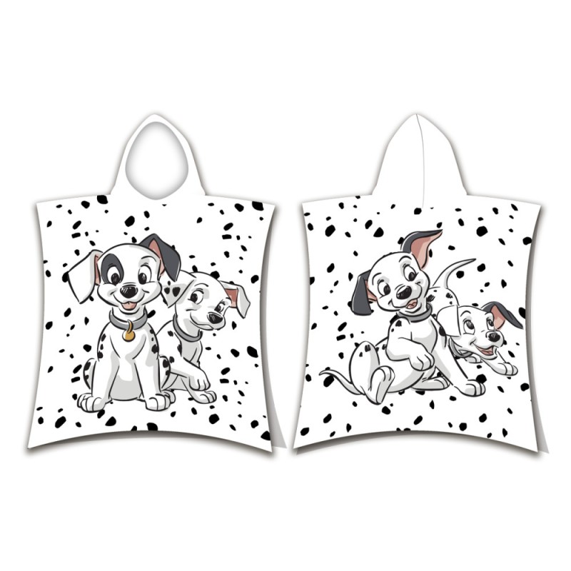 Serviette de plage poncho Disney 101 Dalmatiens 50x115cm