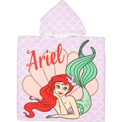 Serviette de plage poncho Disney Princess Ariel 60x120 cm (séchage rapide)