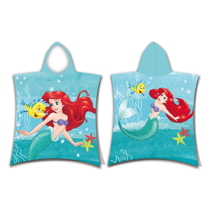 Serviette Poncho Princesse Disney Ariel 50x115 cm