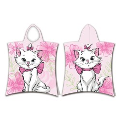 Disney Marie Pink Flower beach towel poncho 50x115cm