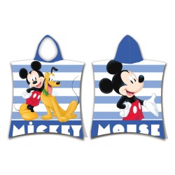 Poncho de plage à rayures Disney Mickey 50x115cm