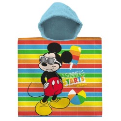 Poncho de plage d'été Disney Mickey 60x120 cm