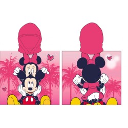 Disney Minnie  beach towel poncho 55*110cm (Fast Dry)