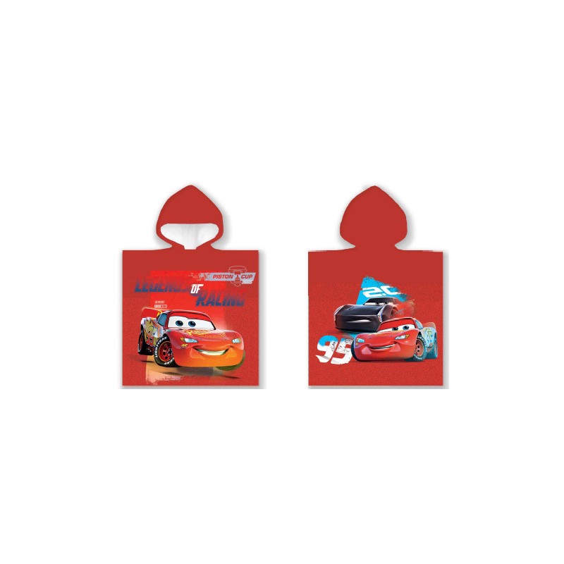 Poncho de plage Disney Cars Racing 50x100cm