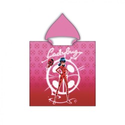 Miraculous Ladybug beach towel poncho 55x110 cm