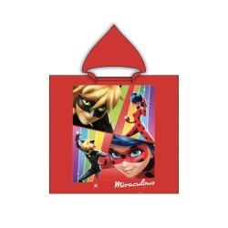 Miraculous Ladybug beach towel poncho 55x110 cm