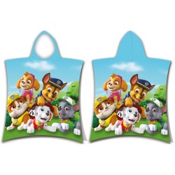 Serviette de plage poncho Paw Patrol Team 50x115cm