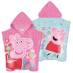 Serviette de plage poncho Peppa Pig Flower 55x110cm (séchage rapide)