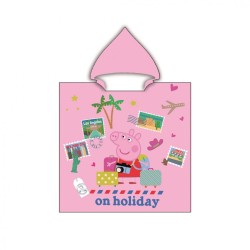 Serviette de plage poncho Peppa Pig Holiday 55x110 cm