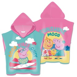 Serviette de plage poncho Peppa Pig Sunshine 55x110cm (séchage rapide)