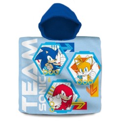 Serviette de plage Poncho Sonic the Hedgehog Team 60x120 cm