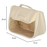 Sac cosmétique pour femmes organisateur de voyage sac de vacances spacieux pour hommes beige
