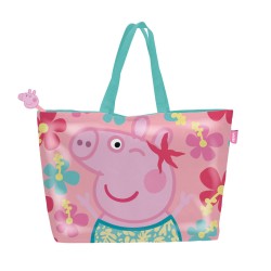 Sac de plage Peppa Pig à fleurs 48 cm