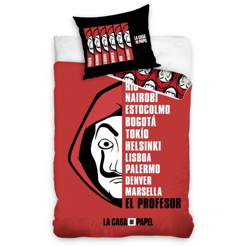 Money Heist bedding set 140×200cm, 70×90 cm