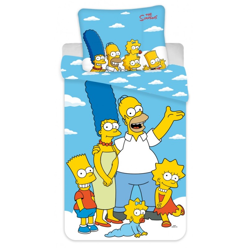 The Simpsons Clouds bedding set 140×200cm, 70×90 cm