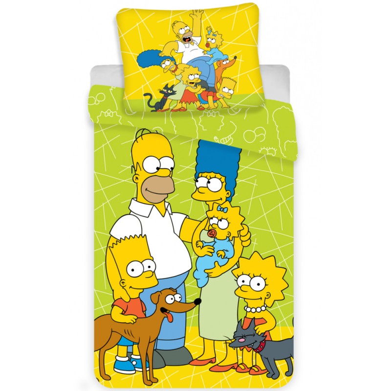 The Simpsons bedding set 140×200cm, 70×90 cm