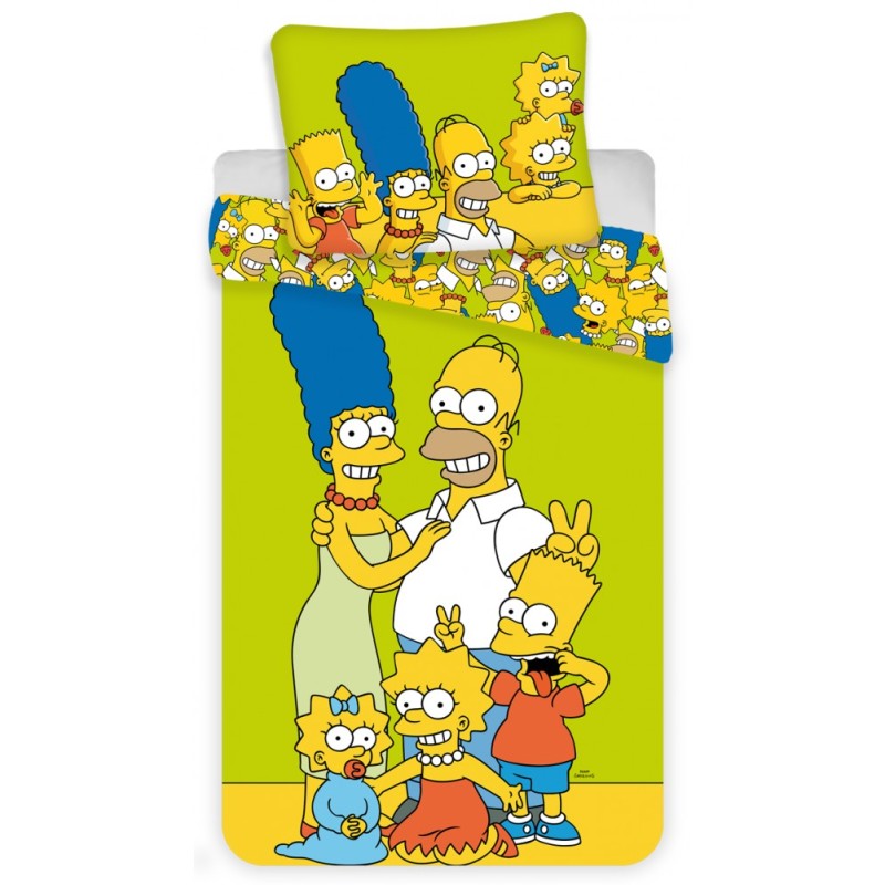 The Simpsons Green Bedding Set 140×200cm, 70×90 cm