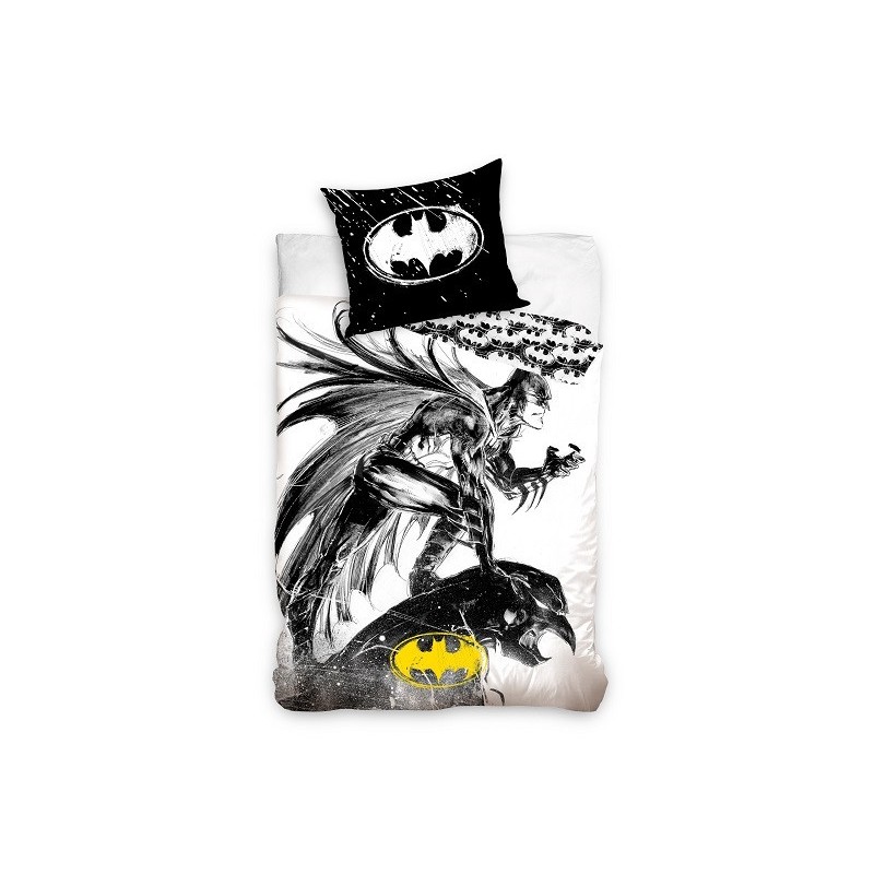 Parure de lit Batman Graphite 140×200 cm, 70x90 cm