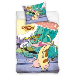 Cow and Chicken bedding cover 140×200cm, 70×90 cm