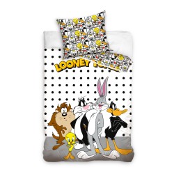 Les personnages classiques des Looney Tunes Parure de lit Looney Tunes 140 x 200 cm, 70 x 90 cm