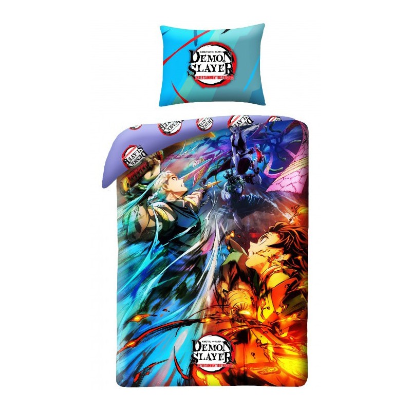 Demon Slayer Battle bedding cover 140×200cm, 70×90 cm