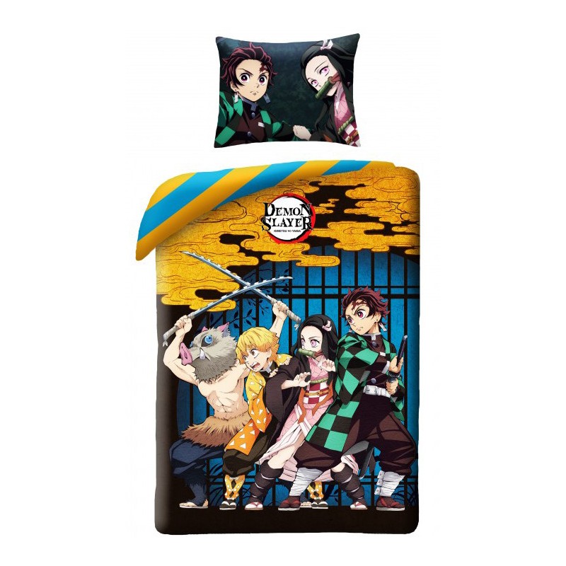 Demon Slayer The Team bedding set 140×200cm, 70×90 cm